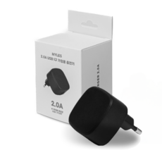 밀레스 5V2A USB 충전기 저전력 저발열 납작형 어댑터, 1개, 블랙