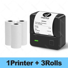 미니 POS 영수증 모바일 프린터 무선 블루투스 휴대용 Loyverse SII 기계 지원, Bla add 3Rolls