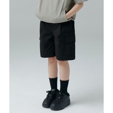 MUSINSA STANDARD KIDS 립스탑 밴딩 카고 쇼츠 [블랙] 418122