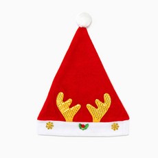 크리스마스 파티 역할놀이 산타모자(노랑뿔), 본상품, 노랑뿔