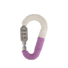 헬멧 잠금장치 도난 방지 좌물쇠, 1개, 화이트퍼플