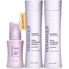 Keranique 케라니크 모발 샴푸 240ml 컨디셔너 240ml 볼륨 무스 100ml, 1개