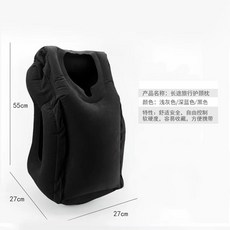휴대용 수면 베개 여행 기내 5세대 비행기 스모크그레이 기내용 장거리 휴식, N. 블랙 2세대