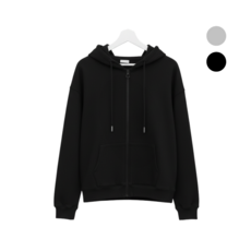 루:민 여성 남자 겨울 기모 후드집업 심플 남여공용 오버핏 무지 겨울 잠바