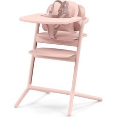 CYBEX [공식] 레모 3-in-1 스톤 블루 신생아부터 성인 긴 젊음 높은 의자 어린이 간식 트레이 하네스 세트 이유식 식사 아기 의자(오리지널 리플렉터 밴드, pearl pink