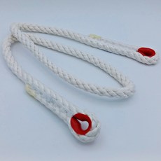 [순면 수제작] 4겹 꼬임 프리미엄 면로프 튼튼하고 부드러운 인테리어 양끝고리 다용도 밧줄, 15mm, 1M