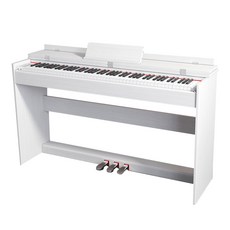 家用電子鋼琴 88鍵全尺寸 智慧APP連接 金屬踏板 成人學生新手適用, 白色木紋力度（不含琴凳）, 1個, 58812電鋼琴