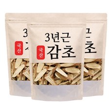 오늘약방 햇감초 3년근 국산 감초, 3개, 80g