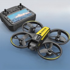 드론항공촬영 고화질 드론 소형 내구성 좋은 장난감 남학생용 완구용 드론사진 촬영용 드론카메라 장비 유튜브 브이로그 활용 가능, 1개, G_단일 배터리-대화면-옐로우