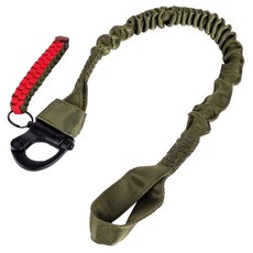 야외 사냥을 위한 접이식 안전 슬링 랜야드 탄성 슬링 스트랩 퀵 릴리스 싱글 포인트 번지 소총 스트랩, 군대 녹색