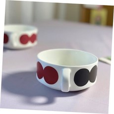 스프볼 메이드도자기수프그릇(블랙레드)요거트볼, 본상품