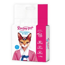 Runlong 豆腐礦物混合貓砂 2.5kg 特強除臭, 1個, 奶香