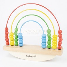 재넌 수세기교구 원목 수셈판 아기 숫자놀이 어린이수세기 원목수세기판, 1개