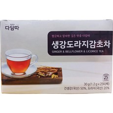 지산식품 지산 생강 도라지 감초차 30g 이강산닷컴, 4개, 25개입