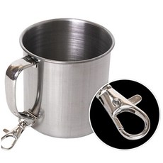 걸이형 스텐컵 250ML 등산 캠핑 손잡이 고리 휴대용 gis+20577Fx, 상세 설명 참조, 1개