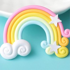레인보우 파티소품 무지개 모형 10개입 두돌생일상 칠순 프로포즈용품 백일축하 팔순, 파티데코모형(레인보우블루)10개입, 1개