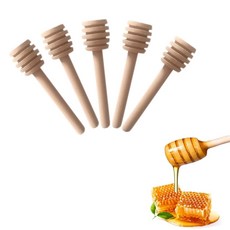 50개 꿀 다지기 스틱 3인치 미니 나무 수집용 교반기 지팡이 드즐링 병 휴대용 및 결혼식 파티, 8cm, 50