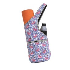 INDIAN CRAFT CASTLE 요가 매트 가방 요가 체육관 가방 토트백 멀티 포켓 포함 여성용 남성용 캔버스 요가 매트 캐리어 필라테스 여행 운동 사무실, Purple