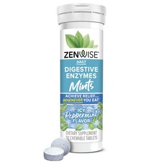 ZENWISE 每日酵素薄荷口嚼錠 胡椒薄荷口味, 1瓶, 30錠