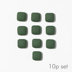 에버피크 무광그린네모 냉장고 인테리어 자석 마그넷, 무광그린네모10p