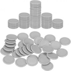 uxcell 100Pcs 0.8인치 플라스틱 포커 칩 미니 빙고 칩 학습 카운터 카운팅 디스크 게임 플레이 수학 카운팅을 위한 불투명한 게임 토큰 마커 핑크, Gray, 0.8"