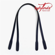바이핸즈 내추럴 민무늬 통가죽 숄더용 가방손잡이 58cm 2종, 1개, 통가죽핸들-네이비 1쌍