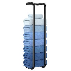 Simple Trending 담요 사다리 후크 12개가 있는 5단 금속 타월 랙 200cm(79인치) 스타일 장식 거실 침실 욕실 홈 데코용 블랙, 7"L x 8.5"W x 36"H Black