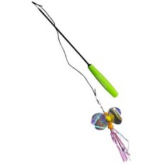 Ourpets 逗貓棒系列 二節/三節伸縮釣竿 伸縮逗貓棒 貓玩具 貓咪玩具, 1個, CT-031三節式-黃色蝴蝶