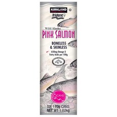 영국 커클랜드 Kirkland Pink Salmon 와일드 알라스카 핑크 연어 통조림 6개입, 1.02kg, 2개