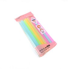 일회용 버블티 스무디 카페 빨대 플라스틱 요거트 스트로우 15P, 1개