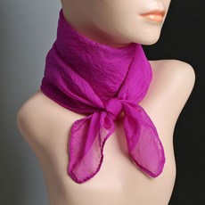 純色百搭大方巾素色文藝舞蹈絲巾韓版職業絲巾，70cm/90cm多尺寸可選，雪紡材質展現優雅氣質, 70*70cm深紫色, 1個