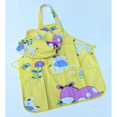 [韓風童品]卡通圖案兒童圍裙/罩衣/書法畫畫衣/兒童廚房工作服