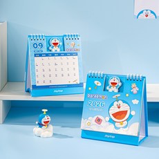 Joytop 蠟筆小新 2026 日曆 桌曆, 1個, 哆啦A夢
