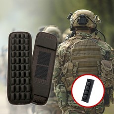 셀렉트디 4줄 군대 군인 소총 근무 에어 어깨 보호대 패드 최신형 우체국 택배 훈련소 행군 입대 준비물 등산 백패킹 농사 필수템, 매트블랙, 2개