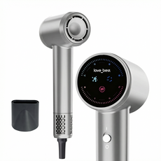 1300억 음이온 헤어드라이어 BLDC 저소음 11만RPM 64M/s LED 터치스크린 초경량 가정용 KC 인증, 은색, Air3.2.7