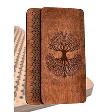 사두 보드 깊은 조직 마사지 침술 손톱 거리 0 39인치 10mm 의 손톱이 있는 지압 및 명상용 나무 요가, oak, 0 39