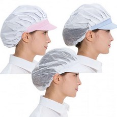 업소용 주방모 전체망사 비품 위생모자 요리모 조리모자 급식모, 1개, 핑크