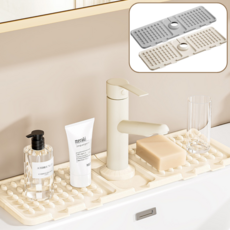 난네난네 실리콘 수도꼭지 물때방지 정리매트, 라이트그레이, 1개