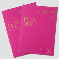 [무딘취향] 2026 먼슬리플래너 날짜형 A4 2개, 비바 마젠타 비바 마젠타