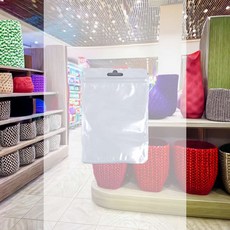 컬러 소분 밀봉백 1P 후크걸이 악세사리 부품보관 저장팩, 16x24 - 퍼플