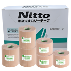 Nitto 닛또 키네시올로지 근육 테이프 5cm 7.5cm, 1세트, 3롤, 5cmx5M