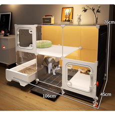 특대형 고양이 하우스 투룸형 단독 화장실, 1개, 장난감포함구성
