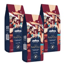 Lavazza 라바짜 테일스 오브 나폴리 강도 9/10 다크 로스트 홀빈 원두커피 250g, 3개