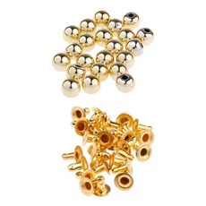 GHSHOP 20 조각 진주 리벳 스터드 8mm diy 가죽 가방 신발 의류 드레스 벨트 팔찌 장식 5 색, 플라스틱, 골드, 1개