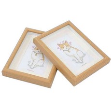 우드액자 가족사진, 네추럴, 1세트