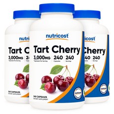 뉴트리코스트 타트체리 3000mg 240캡슐, 240정, 3개