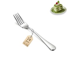 디저트 포크 24개 세트 스테인리스 스틸 14cm(5.5인치) 케이크 포크 칵테일 디저트 케이크 차 과일 치즈 애피타이저 소형 파티 호텔 레스토랑 카페용, 디저트 포크 24개 세트, 스테인리스 스틸 14cm(5