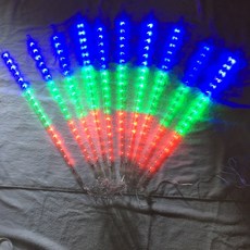三彩孔雀燈 50公分*8隻/組 雙面非同步LED流星燈 跑馬燈 聖誕燈, 1個, 3色8支, 3色