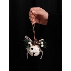 O 聖誕節聖誕樹裝飾配件 北歐風立體鈴鐺掛件 簡約擺件 平安夜禮物, 1個, B款-白