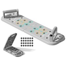 접이식 멀티 보드 푸시업 스틱 탄리 휴대용 홈 피트니스 기구, 회색, O-01(베이직)